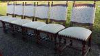 6 Klassieke Eiken Eetkamerstoelen, Huis en Inrichting, Ophalen, Gebruikt, Bruin, Vijf, Zes of meer stoelen
