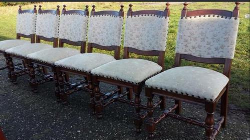 6 Klassieke Eiken Eetkamerstoelen, Huis en Inrichting, Stoelen, Gebruikt, Vijf, Zes of meer stoelen, Hout, Bruin, Ophalen