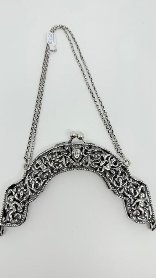 Antiek zwaar zilveren Hollandse tassenbeugel uit 1916, Antiek en Kunst, Antiek | Goud en Zilver, Zilver, Ophalen of Verzenden