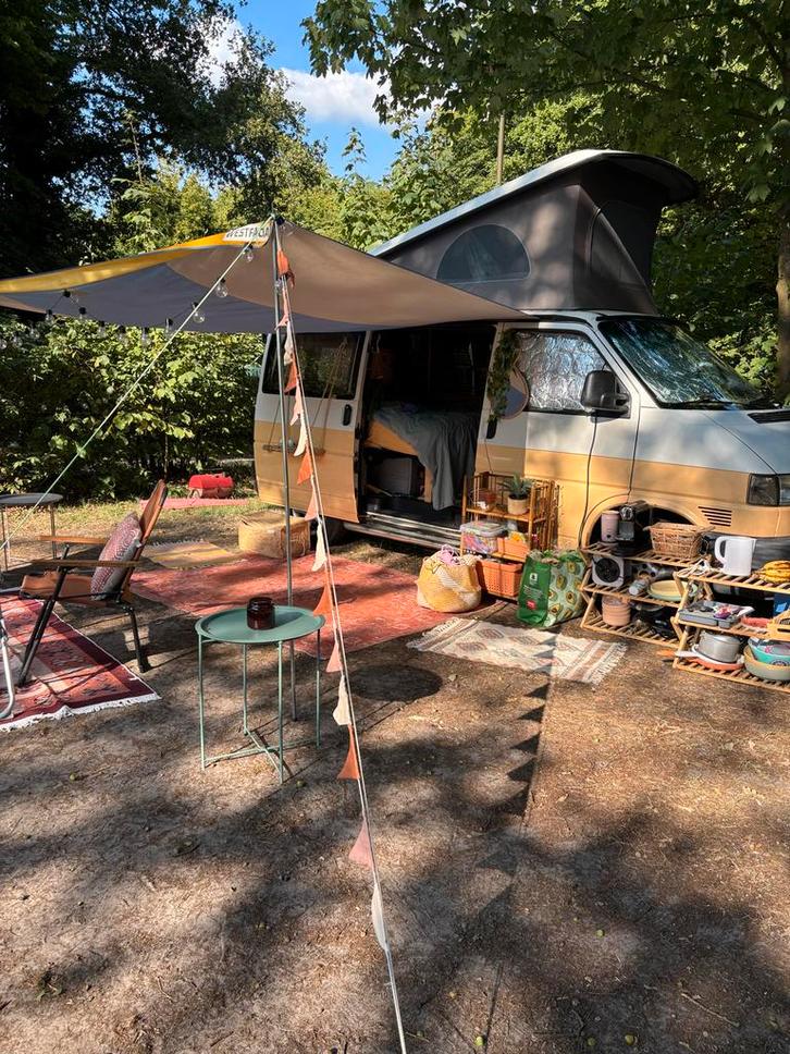 Volkswagen T4 Camperbus met Hefdak, Caravans en Kamperen, Campers, Particulier, tot en met 4, Buscamper of Camperbus, Volkswagen