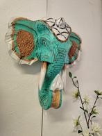 Houten olifanten hoofd, Huis en Inrichting, Woonaccessoires | Wanddecoraties, Nieuw, Ophalen of Verzenden