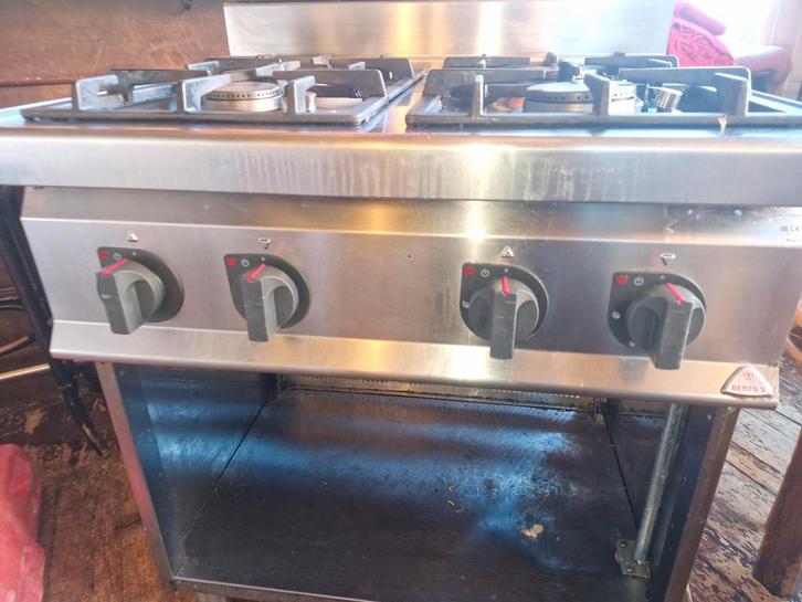 Berto's Horeca Gasfornuis - 4 Pits, Zakelijke goederen, Horeca | Keukenapparatuur, Ophalen of Verzenden