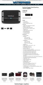 Rockford Fosgate Punch P400X4 4 kanaals versterker, Audio-design, Nieuw, Am Breilingsweg 3, 76709 Kronau, Duitsland, Ophalen of Verzenden