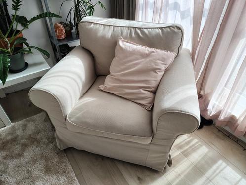 Ektorp fauteuil, moet zsm weg, Huis en Inrichting, Fauteuils, Zo goed als nieuw, Stof, 100 tot 125 cm, 75 tot 100 cm, Ophalen