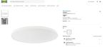 NYMÅNE Plafondlamp IKEA wit 2 stuks, Huis en Inrichting, Lampen | Plafondlampen, Ophalen of Verzenden, Zo goed als nieuw, Metaal
