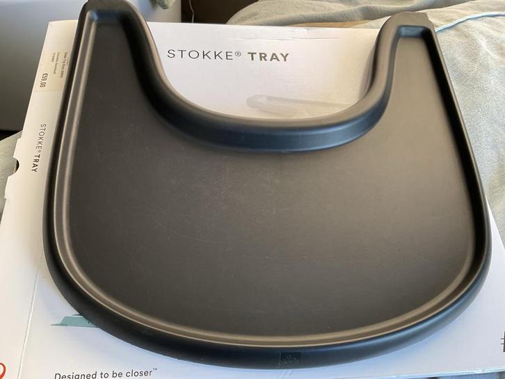 Zo goed als nieuwe Stokke Tray zwart voor Tripp Trapp, Kinderen en Baby's, Kinderstoelen, Zo goed als nieuw, Meegroeistoel, Afneembaar eetblad