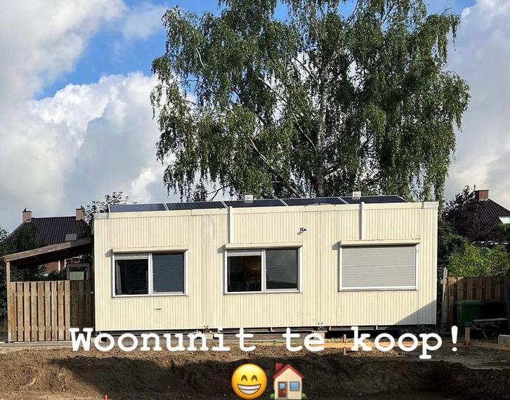 PER DIRECT BESCHIKBAAR! Woonunit De Meeuw 60 M2 extra hoog, Tuin en Terras, Overkappingen, Gebruikt, Ophalen