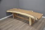Suar Boomstamtafel (320 cm) op Blokpoten, 100 tot 150 cm, Ophalen of Verzenden, Vijf personen of meer, Metaal