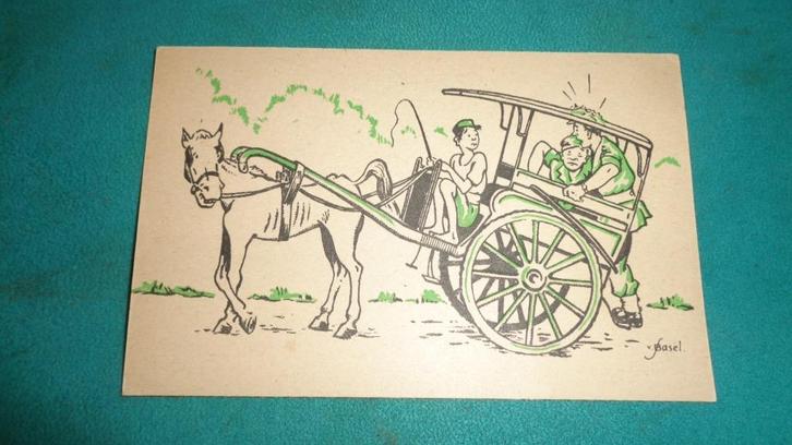 KNIL Veldpost Bandoeng Java Nimef Riksja, Verzamelen, Militaria | Algemeen, Landmacht, Overige typen, Nederland, Verzenden