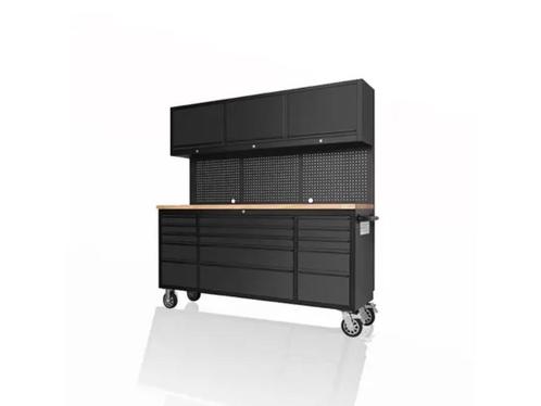 Stahlworks Werkbank Deluxe Black 72 inch high 15 drawers, Doe-het-zelf en Verbouw, Werkbanken, Nieuw, Ophalen