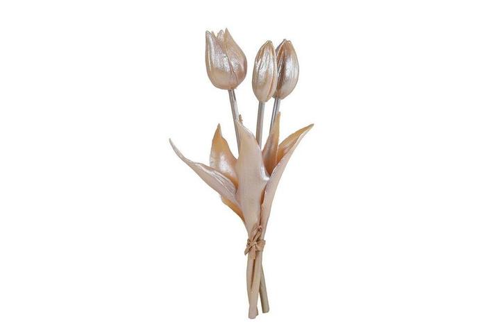 Kunstbloem Tulp Champagne Goud - Set van 3, Huis en Inrichting, Woonaccessoires | Kunstplanten en Kunstbloemen, Nieuw, Binnen