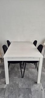 tafel en stoelen, Huis en Inrichting, Tafels | Eettafels, Ophalen of Verzenden, Rechthoekig, 50 tot 100 cm