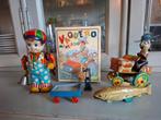 Blikken speelgoed clown,rodeorijder,vis-onderdelen/reparatie, Antiek en Kunst, Ophalen of Verzenden