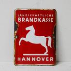 Emaille landelijke brandcontrole Hannover bordje., Ophalen of Verzenden, Gebruikt, Reclamebord