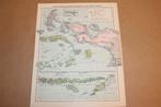 Antieke kaart - Molukken en Nieuw-Guinea - Ca 1900 !!, Boeken, Gelezen, Ophalen of Verzenden, Landkaart, 1800 tot 2000