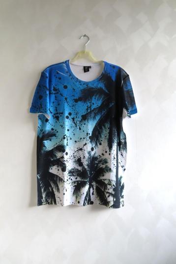 T-Shirt Blauw Wit Never Fear Coolcat mt M (G55) beschikbaar voor biedingen