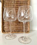 Riviera Maison 2 'Blanc' Wijnglazen - Nieuwstaat, Huis en Inrichting, Keuken | Servies, Glas of Glazen, Ophalen of Verzenden, Overige stijlen