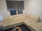 Gratis bankstel creme kleur leer / leder, Ophalen, 250 tot 300 cm, Gebruikt, Hoekbank