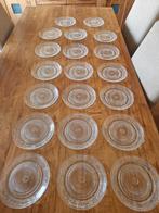 Vintage Glazen Borden Set, Ophalen of Verzenden, Bord(en), Overige stijlen, Glas