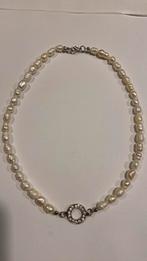 Ketting met echte zoetwater parels 46.5 cm lang., Ophalen of Verzenden, Overige materialen, Ketting, Met edelsteen