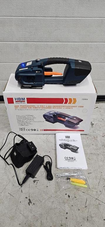 HBM Bandeleermachine - Omsnoeringsapparaat PET met 2 accu's beschikbaar voor biedingen