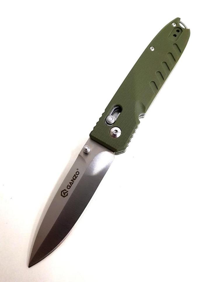 Ganzo G746-1 Groen Outdoor Sport Zakmes 20cm, Caravans en Kamperen, Kampeergereedschap, Nieuw, Verzenden