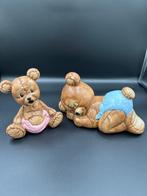 Set van 2 Schattige Keramieken Beertjes – Kinderkamer, Ophalen of Verzenden, Zo goed als nieuw, Overige typen