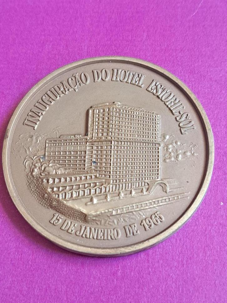 1965 Portugal medaille opening hotel Estoril-sol brons, Postzegels en Munten, Penningen en Medailles, Brons, Buitenland, Verzenden