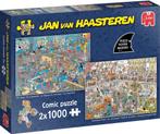 Jan van Haasteren 2*1000 DE VEBOUWING & DE BOUWMARKT, Ophalen of Verzenden, 500 t/m 1500 stukjes, Zo goed als nieuw, Legpuzzel