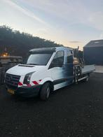 Volkswagen Crafter dubbelcabine,kraan,airco,laadbak,138683km, Euro 5, Achterwielaandrijving, Lederen bekleding, Volkswagen