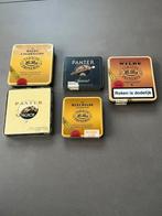 Vintage 5 lege metalen sigarendoosjes, Ophalen of Verzenden, Gebruikt, Tabaksdoos of Verpakking