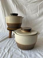 2 vintage dekschalen Gerzit Germany ‘70, Ophalen of Verzenden, Zo goed als nieuw, Overige materialen, Pot, Bus of Blik