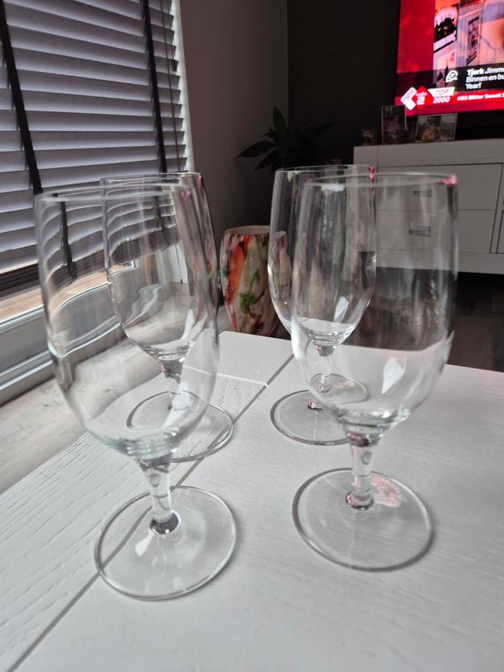 4 Vintage Kristallen Bier Glazen, Verzamelen, Glas en Borrelglaasjes, Zo goed als nieuw, Overige typen, Ophalen of Verzenden