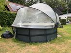 Zwembad 457cm met trap, filter, verwarming en koepel, Tuin en Terras, Gebruikt, Rond, 300 cm of meer, Ophalen