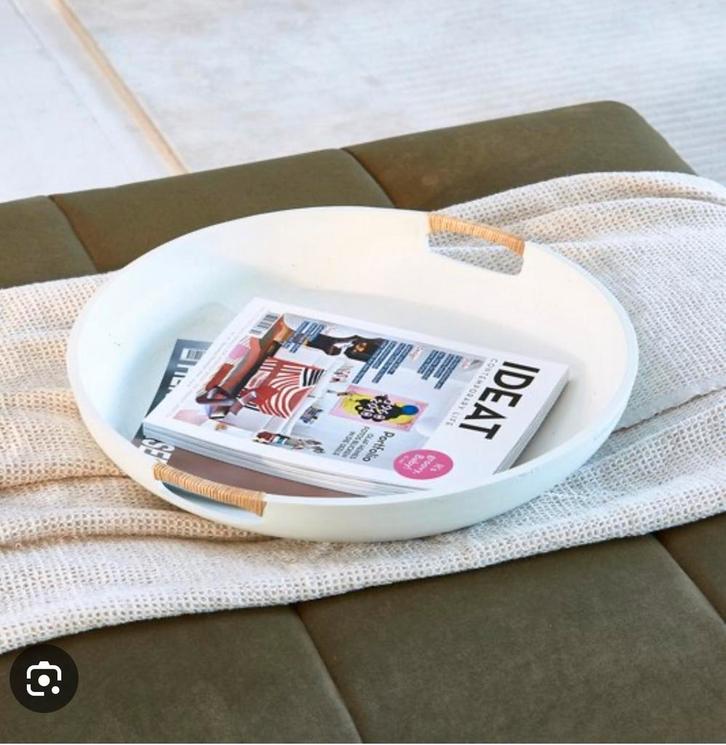 Riviera Maison Schaal/Mand, Huis en Inrichting, Woonaccessoires | Schalen en Manden, Zo goed als nieuw, Schaal, Rond, Overige materialen