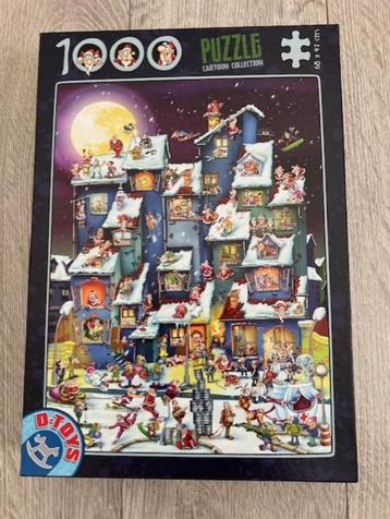 Cartoon Kerst bende puzzel - 1000 stukjes - D-Toys beschikbaar voor biedingen