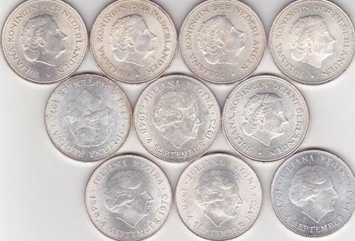 10 GULDEN MUNTEN 10 STUKS, Postzegels en Munten, Munten | Nederland, 10 gulden, Koningin Beatrix, Verzenden