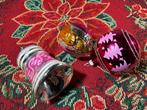 3 stuks fraaie oude glazen kerstballen, Ophalen of Verzenden, Gebruikt