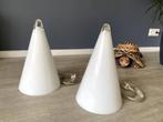 Set van twee SCE / Ilu Teepee conische vloer/tafellampen, Huis en Inrichting, Lampen | Tafellampen, Ophalen, Gebruikt, Glas, Minder dan 50 cm