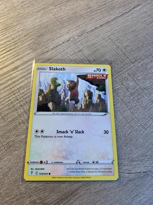Slakoth 129/203 Evolving Skies - Pokémon Kaart, Hobby en Vrije tijd, Verzamelkaartspellen | Pokémon, Nieuw, Losse kaart, Ophalen of Verzenden