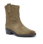 AQA maat 41 lerenlaars/rits taupe western - gratis verzenden, Kleding | Dames, Schoenen, Overige kleuren, Verzenden, Lage of Enkellaarzen
