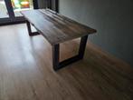 Boomstam eettafel 220x100cm, Ophalen, Gebruikt, 200 cm of meer, 50 tot 100 cm