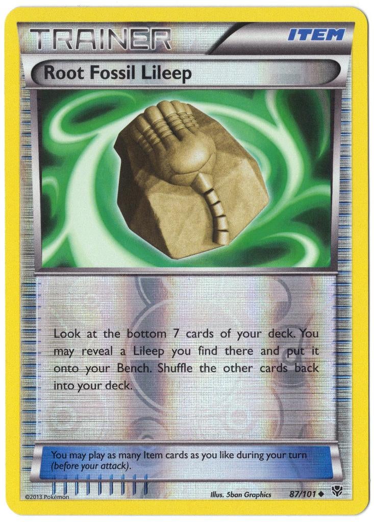 Plasma Blast,  Root Fossil Lileep [reverse] 87/101, Verzenden, Nieuw, Losse kaart