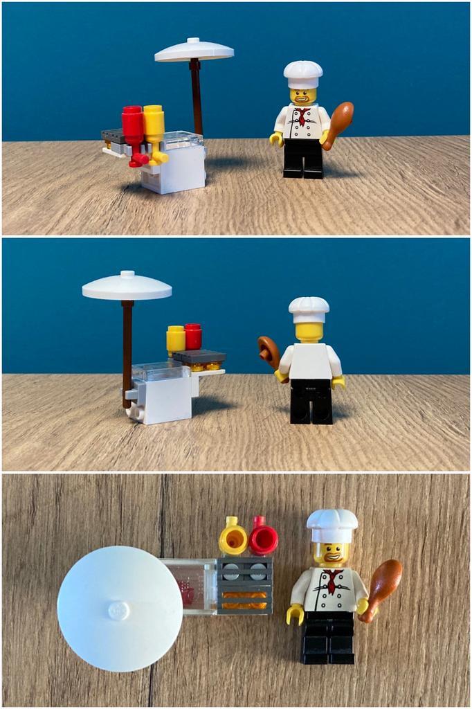 Lego City 8398 BBQ Stand (barbeque kraam), Kinderen en Baby's, Speelgoed | Duplo en Lego, Gebruikt, Ophalen