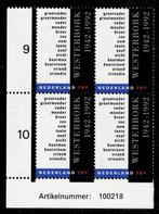 Jaar 1992 NVPH 1531 Kamp Westerbork [hoekblokje van 4 zegels, Ophalen of Verzenden, Na 1940, Postfris