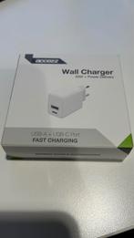 Accezz Wall Charger - Oplader - USB-C en USB 20 Watt, Telecommunicatie, Mobiele telefoons | Telefoon-opladers, Motorola, Ophalen of Verzenden