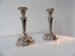 Art Deco Engelse Kandelaars, verzilverd, Antiek en Kunst, Ophalen of Verzenden, Zilver