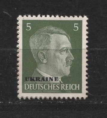 Duitse Adolf Hitler postzegel met opdruk Ukraine (U3)   beschikbaar voor biedingen