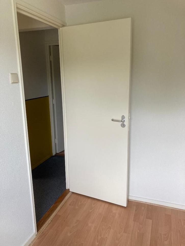 Binnendeuren, Doe-het-zelf en Verbouw, Deuren en Horren, Gebruikt, Binnendeur, 200 tot 215 cm, 80 tot 100 cm, Glas, Hout, Ophalen