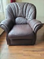 3 zitbank + heren relax stoel+dames stoel, Huis en Inrichting, Banken | Complete zithoeken, Gebruikt, Leer, Ophalen